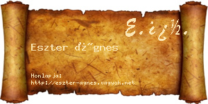 Eszter Ágnes névjegykártya